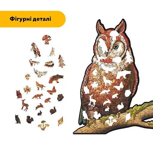 Пазл деревяний Наглядач Лісу, А2, Картонна коробка 300+ елементів - фото 3