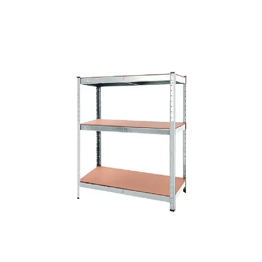 Стелаж металевий 100x80x60 см ЦИНК 3 полички MДФ (8 мм) БОНА-ПРО