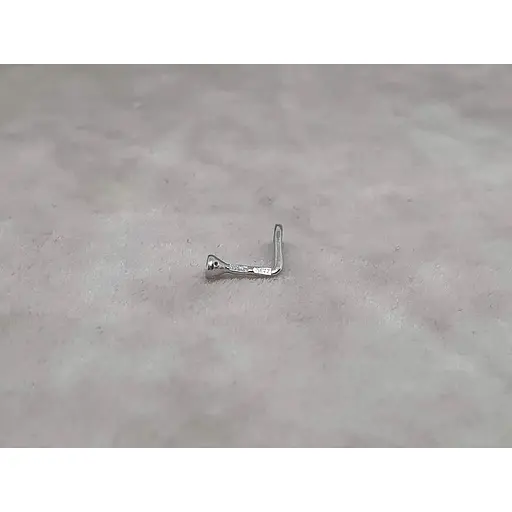 Золотая серьга-пирсинг Астор в нос с фианитом. 2182524Б - фото 3