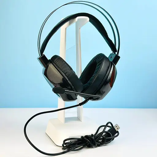 Дротові навушники Jeqang JH-760 7.1, USB, 1.5м, з RGB підсвічуванням, Чорний - фото 6