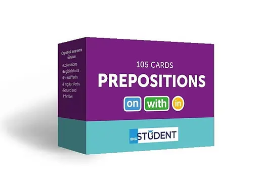 Настільна гра English Student Картки для вивчення англійських слів English Student Prepositions (укр.) (591225998)