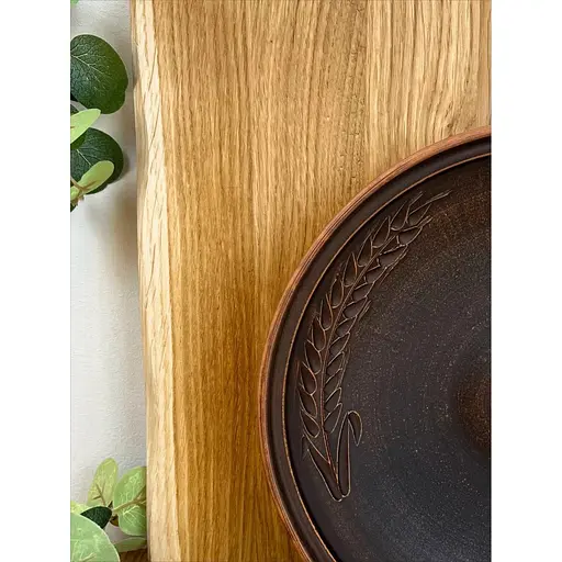 Фруктівниця 26 см керамічна (глиняна) різьблена Колосок - фото 7