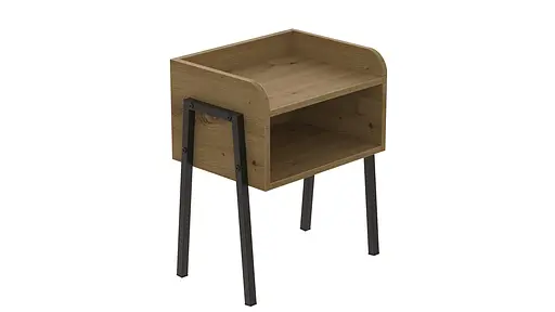 Тумба модульна Ferrum-decor Джузі 540x450x320 метал Чорний ДСП Дуб Артізан 16 мм (FRD-102973) - фото 4