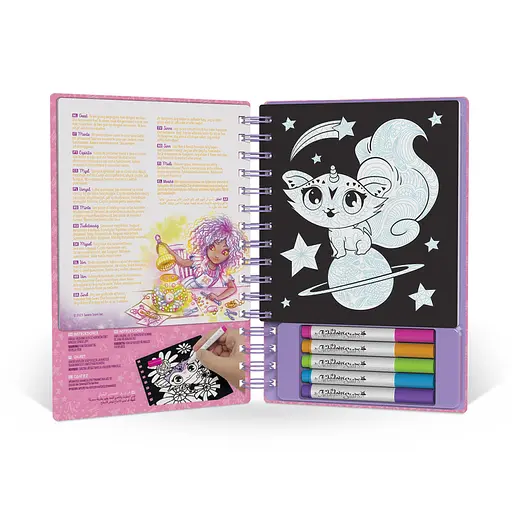 Набор для творчества Раскраска: Узоры на бархате Nebulous Stars 11026, 5 мини маркеров - фото 2