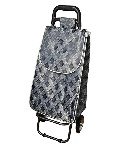Тележка для покупок на металлических колёсах 95 × 35 × 30 см серая (2205)