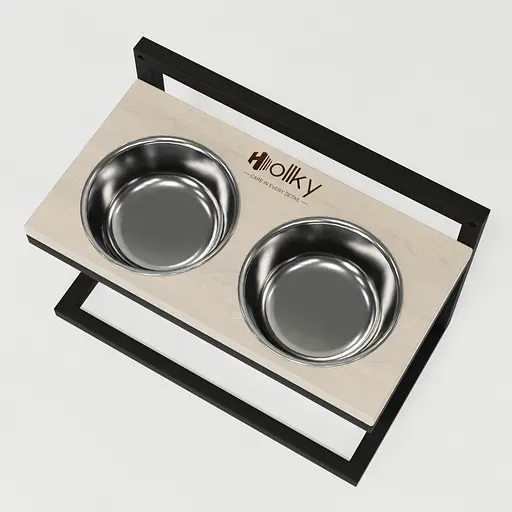 Hollky Flex M — миски на регульованій підставці для середніх собак (2 × 0.85 л) - фото 7