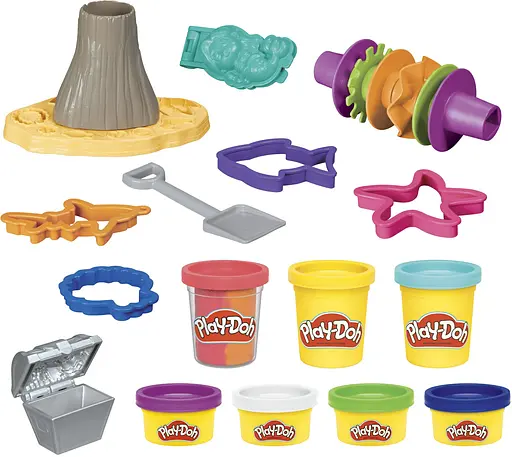 Набір для творчості Hasbro з масою для ліплення Play-Doh Вулканічна пригода зі скарбами (F8789) - фото 4