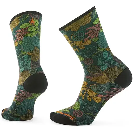 Шкарпетки Smartwool Bike Zero Cushion Aloha Forest Print Crewi Green L Smart Wool (1033-SW SW002703.G74-L)