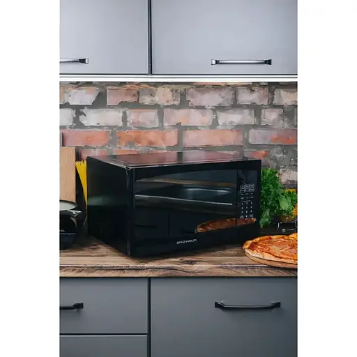 Мікрохвильова піч Grunhelm 23MX523-B чорна (108122) - фото 11