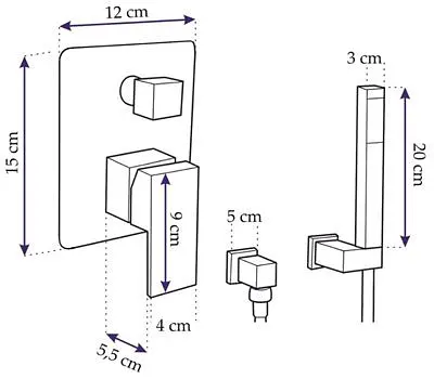 Душова система Rea Rainforce хром REA-B0639, Хром - фото 5