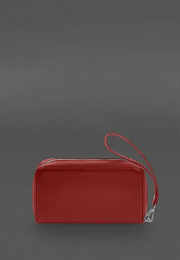 Кожаный клатч-купюрник 4.0 красный краст - фото 2