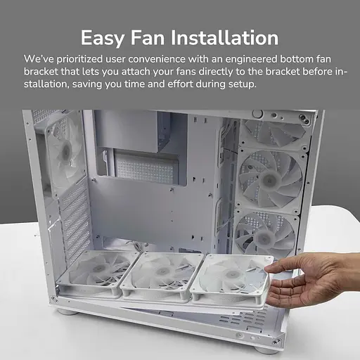 Корпус Cougar FV150 RGB без блока питания, белый (FV150 RGB White) - фото 11