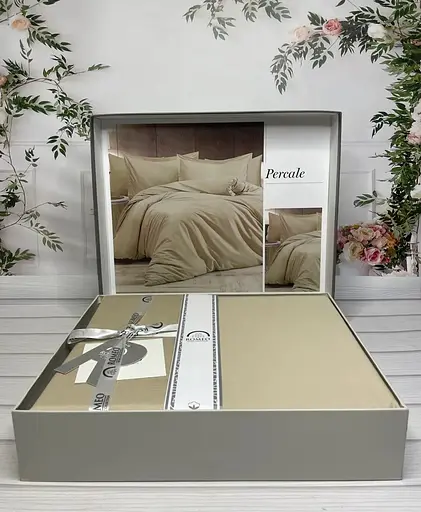 Постільна білизна Percale Bej Сатин Преміум Romeo Home pbe0051815 - фото 1