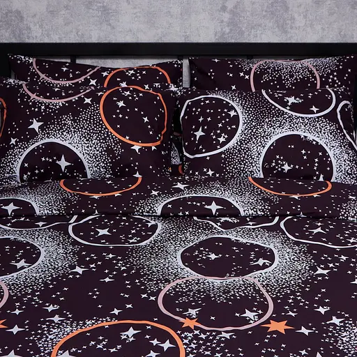 Комплект постельного белья Moon&Star Бязь Gold Люкс Cosmic Vibes King Size 220x240 наволочки 2х50х70 - фото 4