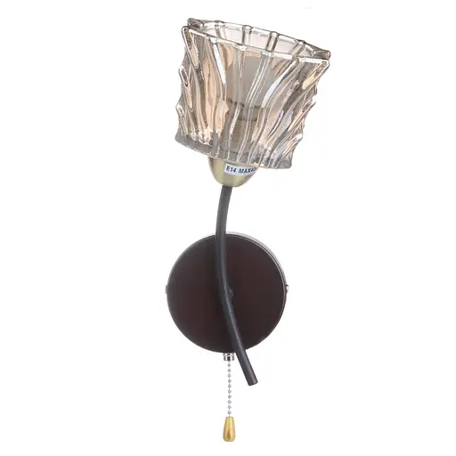 Бра Brille BR-593W/1 настенное накладное с выключателем классическое E14 BZ+W - фото 2