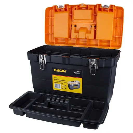 Ящик для інструменту  Sigma металеві замки 486×267×320мм 7403551 - фото 5