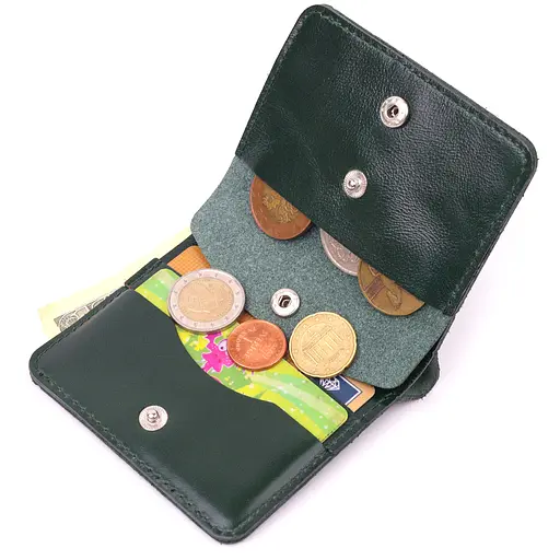 Кожаный портомный унисекс Shvigel 9.3х9.5х1.3 см acs0022839 - фото 4