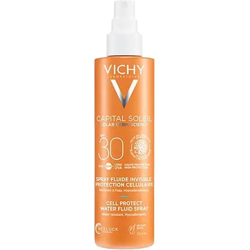 Солнцезащитный водостойкий спрей-флюид Vichy Capital Soleil для тела SPF 30 200 мл (MB494600)