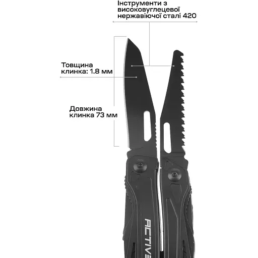Мультитул Active Universal Tool Black - фото 8