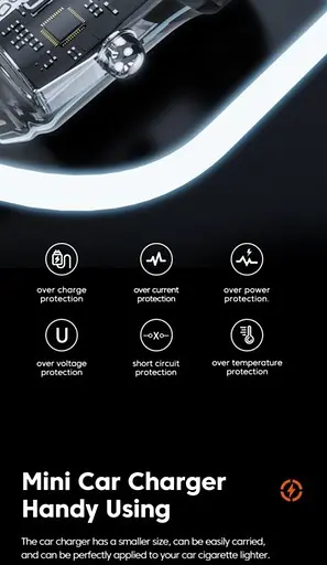 Зарядное для машины - Автоадаптер Toocki 50W PD3.0+QC3.0 1U (30 W) + 1C (20 W) TQ-CC25 - фото 6