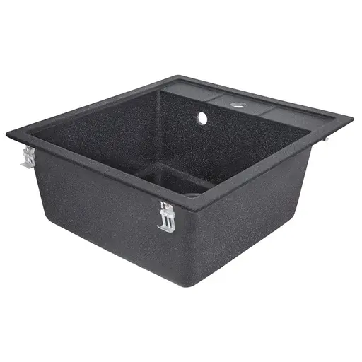 Кухонна мийка Lidz 460x515/200 BLM-14 (LIDZBLM14460515200), Чорний - фото 4