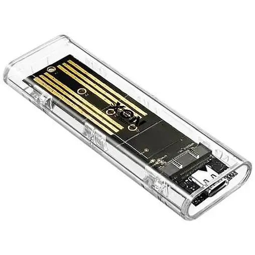 Зовнішня кишеня XON MemoryCase для M.2 NVMe (PCIe) / NGFF (SATA) USB 3.1 Type-C Прозора (XSC2C13NN1PT 6310)