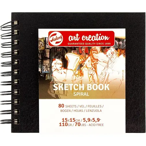 Блокнот на спіралі Royal Talens Art Creation 15х15см 110г/м2 80л - фото 1