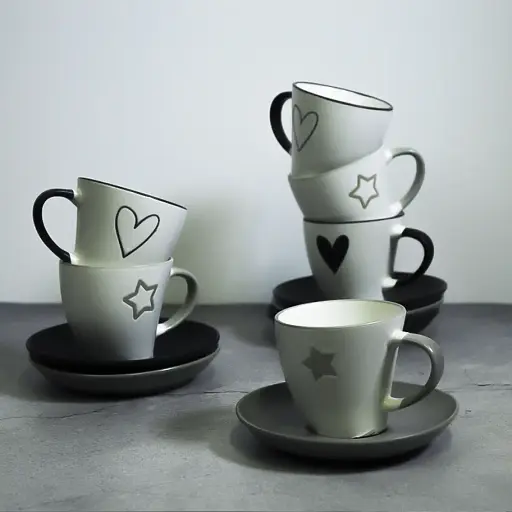 Набір чашок з блюдцями Vittora Зоряна любов 180 мл (134345) - фото 8