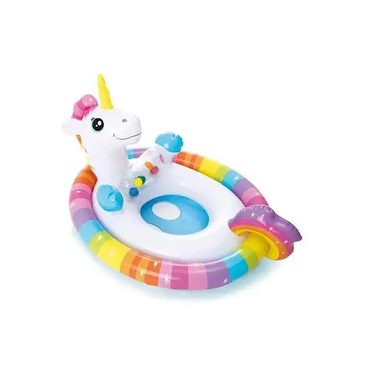 Дитячий надувний плотик "Тварини" Intex 59570, 81 x 58 см Єдиноріг - фото 1