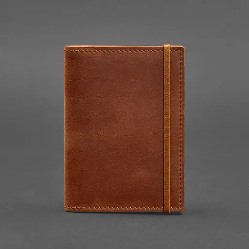 Шкіряна обкладинка для паспорта 2.0 коричнева Crazy Horse - фото 6