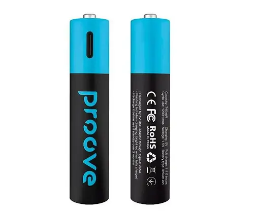Аккумуляторные батареи Proove Compact Energy AAA с портом USB-C набор 2 штуки - фото 2