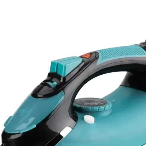 Паровой утюг Domotec MS 1193G керамическая подошва паровой удар вертикальное отпаривание 1200 Вт Черно/Синяя - фото 2