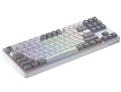 Клавиатура игровая механическая HATOR HTK-851UA White Wireless Rockfall 3 TKL Mecha orange, QMK/VIA - фото 3