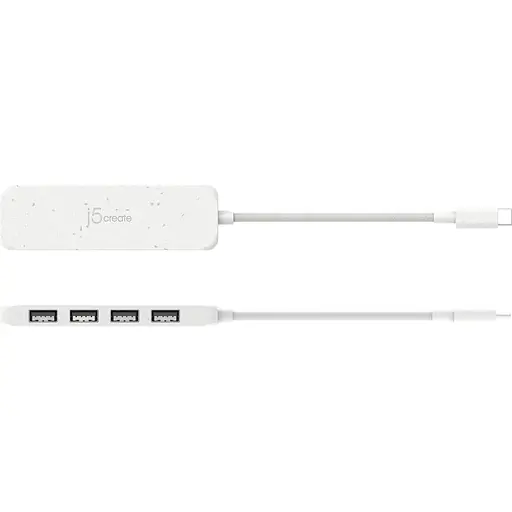 USB-хаб j5create JCH341EW-N USB-C на 4 USB-A, белый (JCH341EW-N) - фото 4