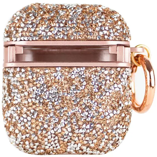 TPU чохол Bling World Rock Diamond для навушників AirPods 1/2 Рожевий - фото 2