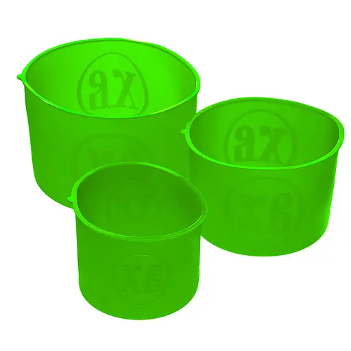 Набір з 3 силіконових форм для випікання великодньої випічки пасхи та пасок (паски) Ø20/12/15 см, A-plus Салатовий 86121 - фото 4