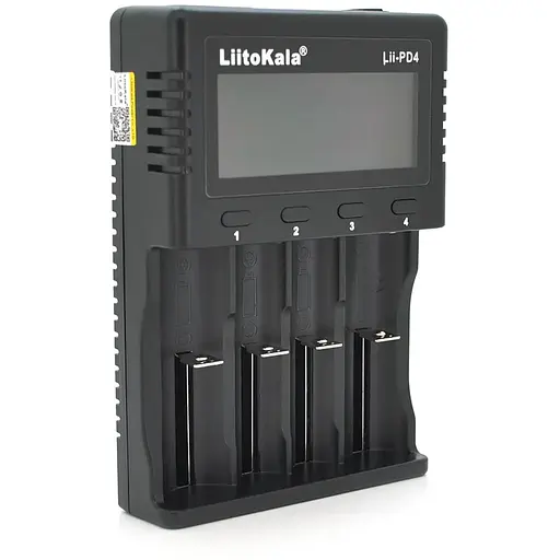 ЗУ универсальное Liitokala PD4, 4 канала, LCD дисплей, поддерживает Li-ion, Ni-MH и Ni-Cd AA(R6), ААA(R03), AAAA, С(R14)