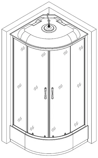 Душовий бокс BRAVO BUG H90F - фото 10