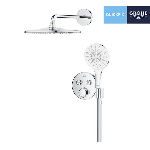Душова система прихованого монтажу термостатична Grohe QuickFix Precision Smartcontrol 34877000, Хром - фото 4