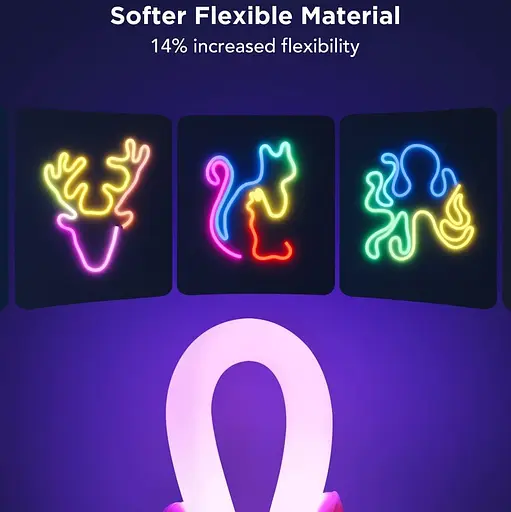 Стричка свитлодиодна розумна Govee H61D3 Neon Rope Light 2, 5м, RGBIC, WI-FI/Bluetooth, билий - фото 8