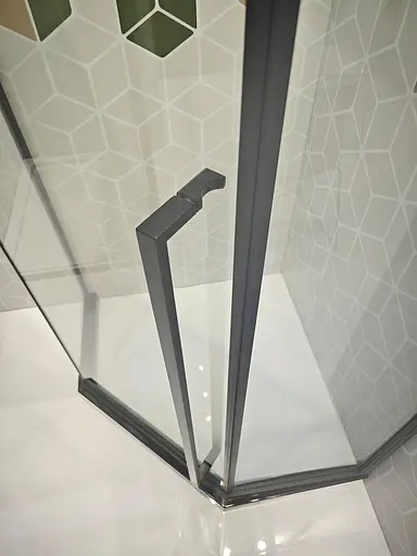 Душевая кабина без поддона Koer SR SC06-90x90x200-TR-07 прозрачное стекло Easy Clean 8 мм, графит KR5366, Универсальная, прозрачная, графит - фото 4