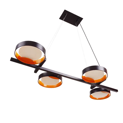 Світильник стельовий Brille підвісний BR-01 666S/4 LED 20W NW BK/G