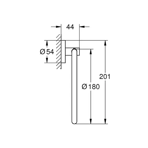 Тримач для рушника Grohe QuickFix Start 411742430 Чорний матовий - фото 2