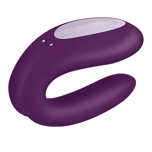 Вібратор для пари Satisfyer Double Joy Partner 9.1 см фіолетовий - фото 5