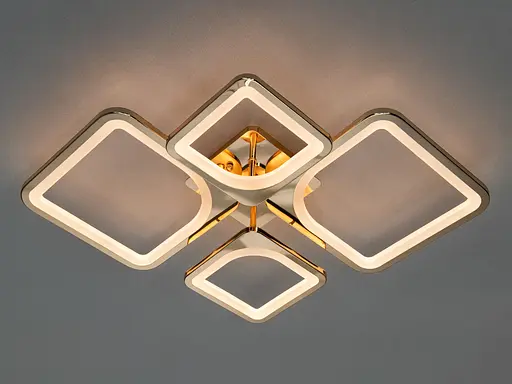 Світлодіодна пристельова люстра з регулюванням яскравості, 72W, золото - фото 3