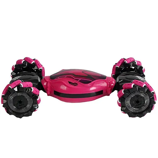 Машина на радиоуправлении 3788-1-03 трюковая, управление браслет и пульт, музыка, свет, пульт 2.4GHz, аккумулятор 3.7V, розовый