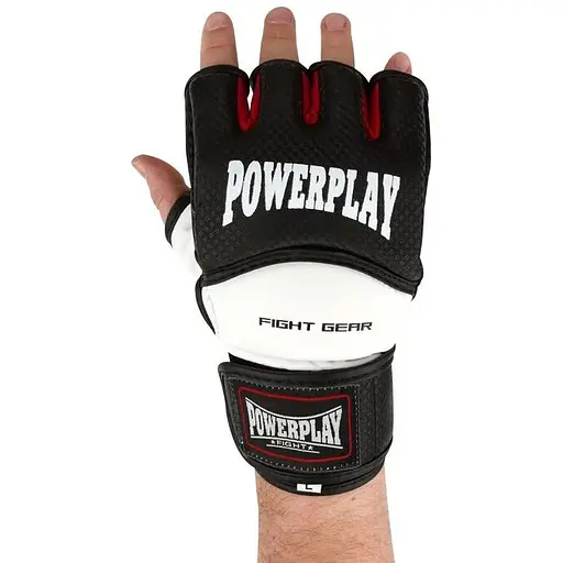 Рукавиці для MMA PowerPlay 3075 Black/White - XL - фото 3