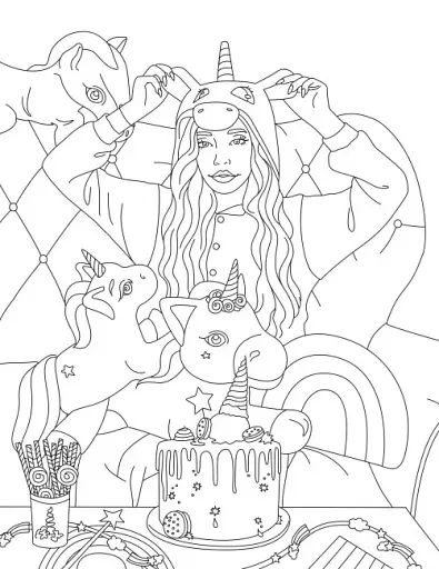 Розмальовка #Girls#Fashion#Party - фото 2