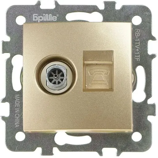 Розетка Brille RB-1TV + 1TF (42-025)