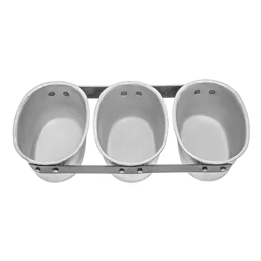 Форма овальна потрійна хлібна для випікання хліба алюміній "Вінницька" (35.8x16x8 см), Хлібпром Сірий 84600 - фото 4